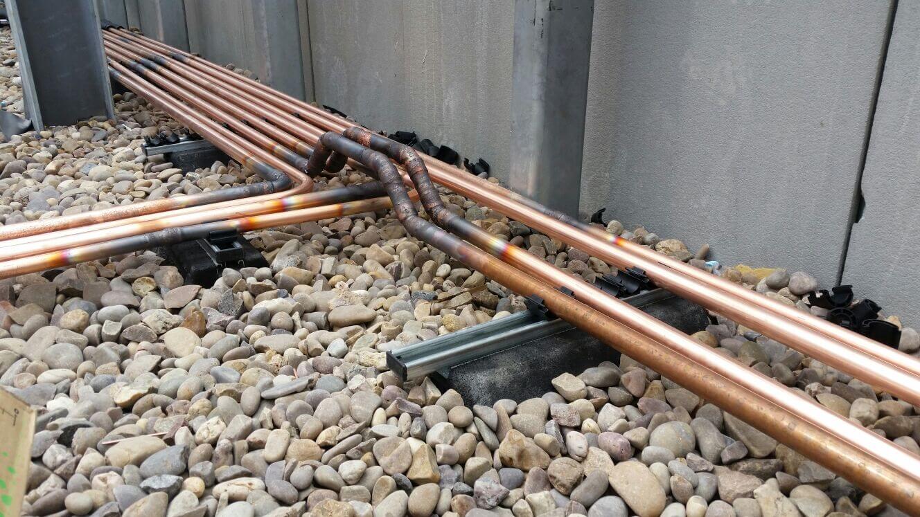 Air conditioning copper pipes