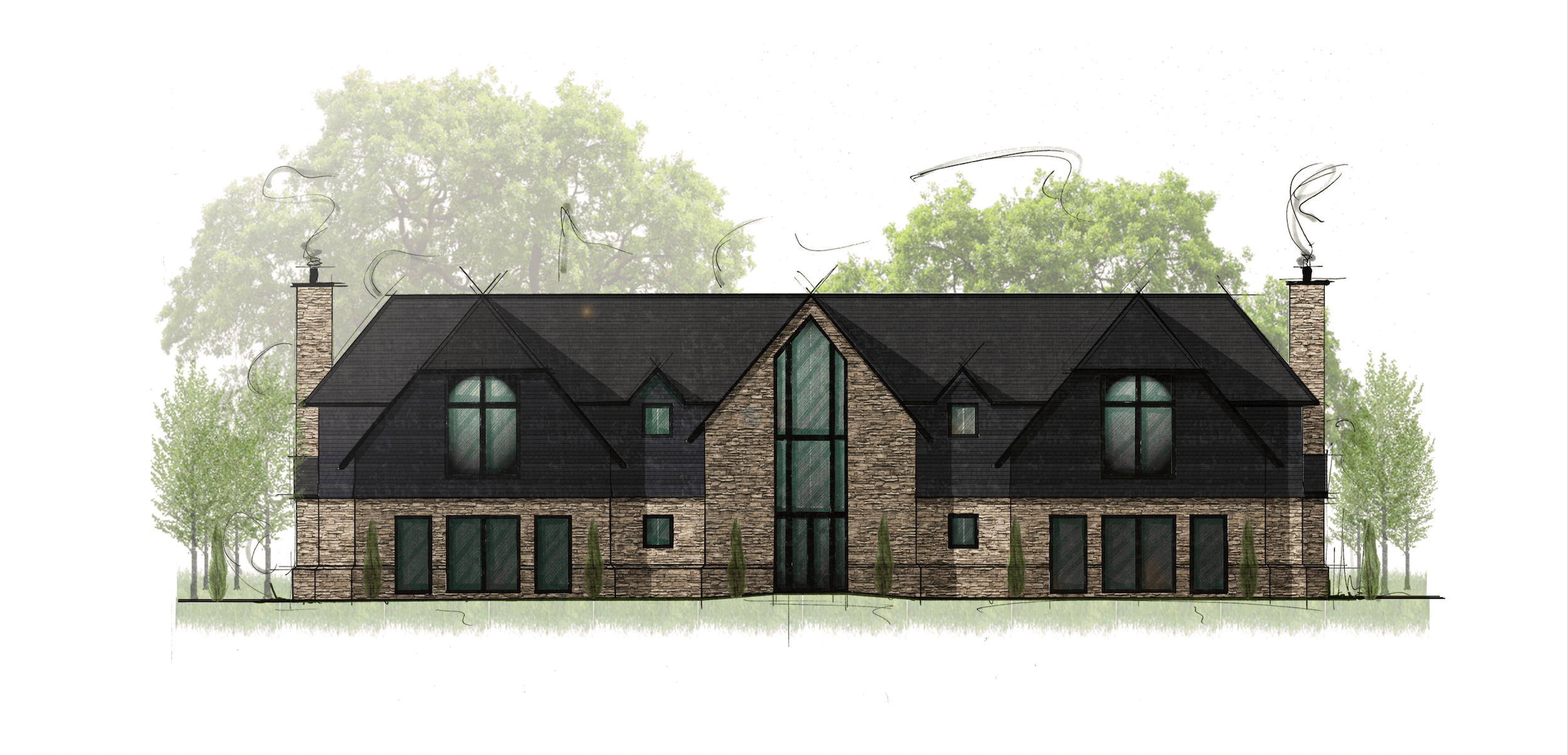 An artists impression of a new build home