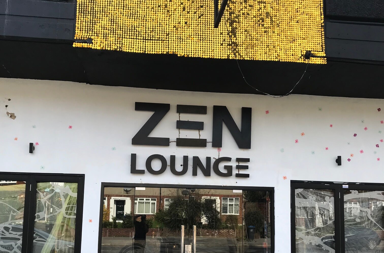The exterior of the Zen Lounge nightclub