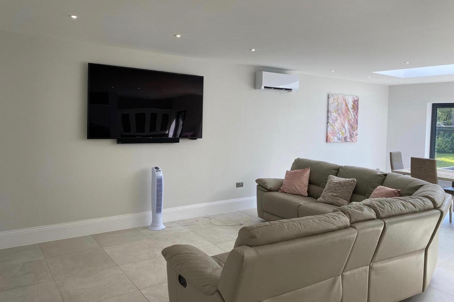 Air conditioning installation in Staines, Surrey, white Mitsubishi Electric Zen units