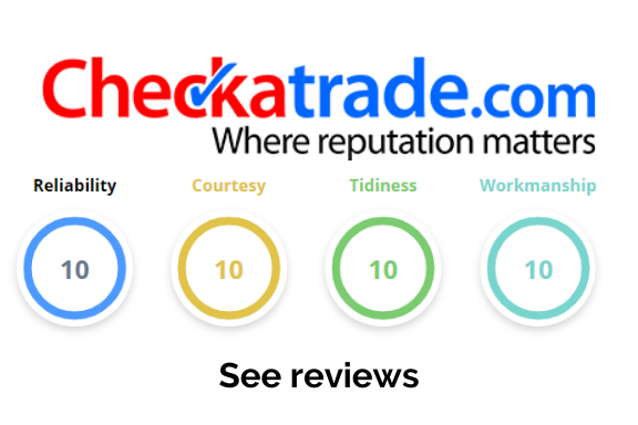 Checkatrade logo and link to independent reviews of SubCoolFm which average ten out of ten