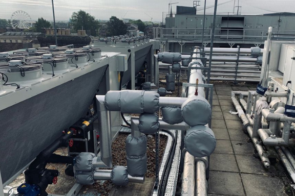SubCool Cambridge Magistrates Court chiller replacement 4th floor roof after works