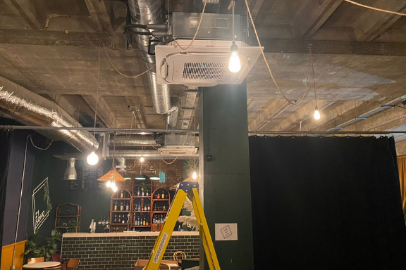 Soho21 bar area Ceiling Cassette air conditioning by SubCoolFM